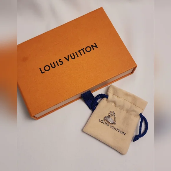Authentic Louis Vuitton Silver Chain blooming strass ring Unique RARE